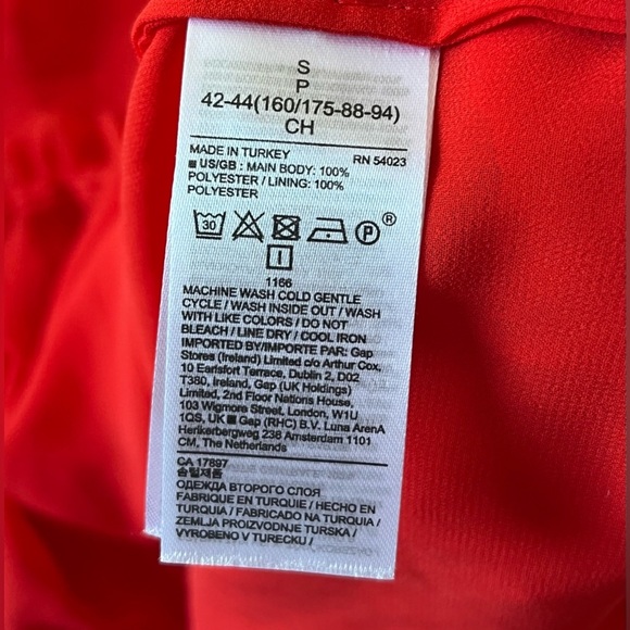 NWT Banana Republic Red Ruffle Georgette Tiered Halter Maxi Dress SIZE S - Picture 13 of 14